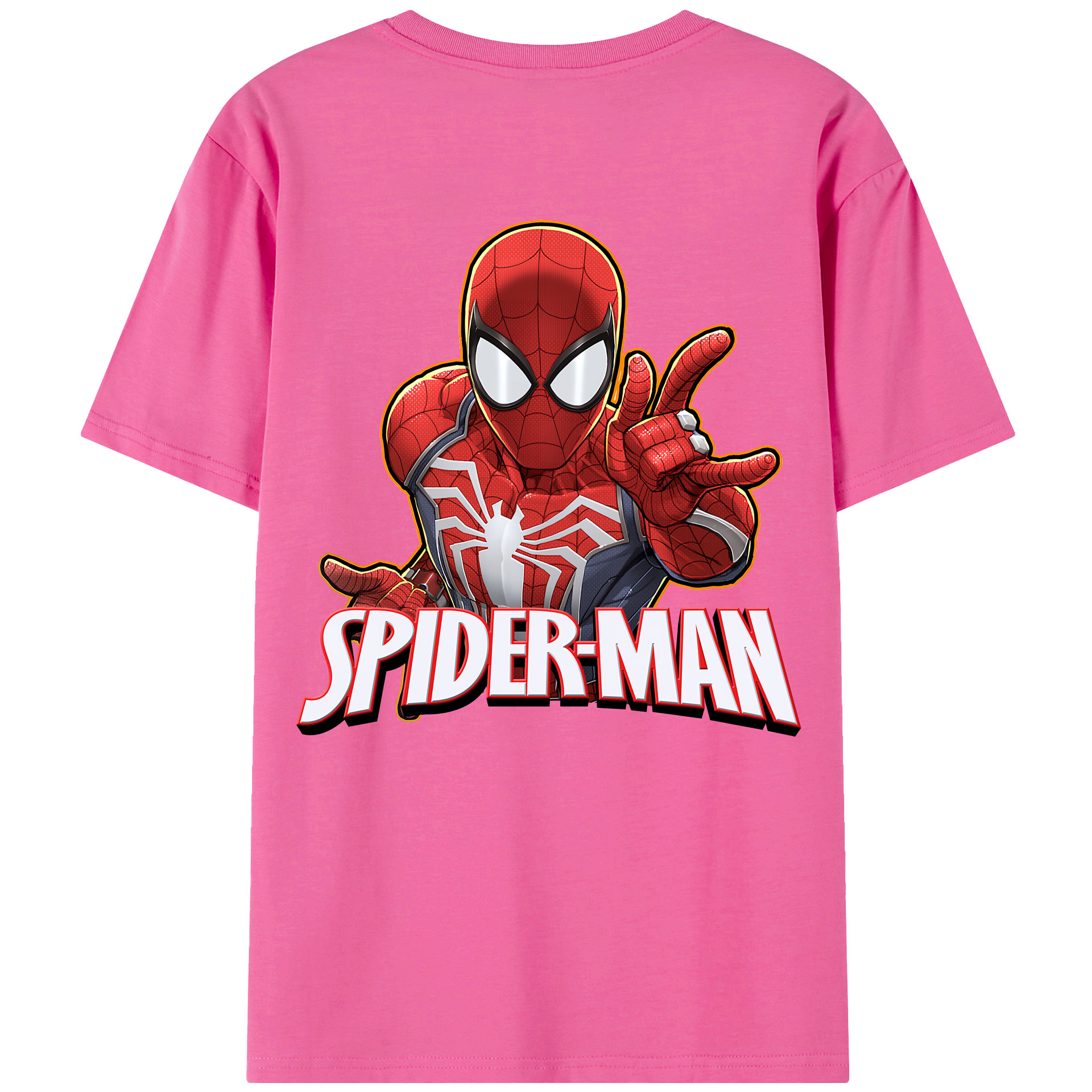 （画像用） Spider Man スパイダーマン レディース半袖Tシャツ(バックプリント)